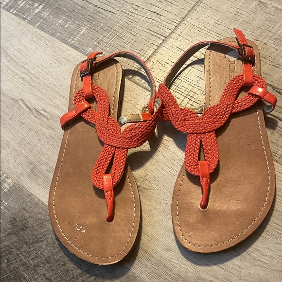 Merona Orange Braided Sandals - Picture 2 of 4